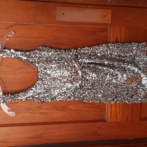 Love Reign Brown Sequined Dress. Small